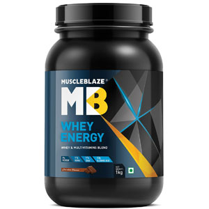 MuscleBlaze Whey Energy, 1 kg / 2.2 lb Chocolate
